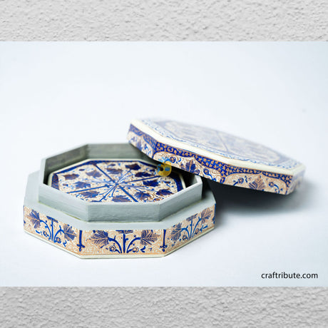 Hand painted Kashmir Naqashi Coasters – Chinar