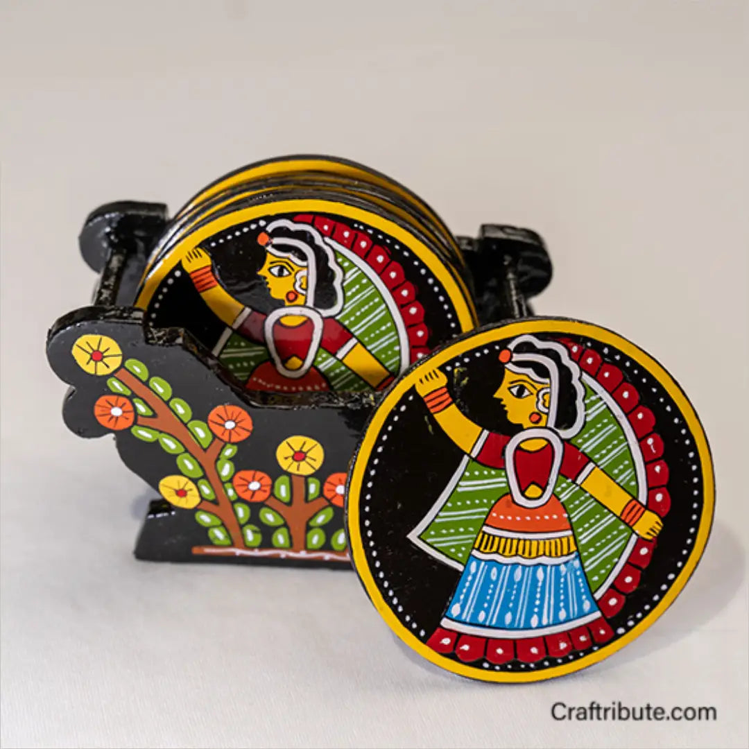 Tikuli Art – Coaster Set – Round 3 inch