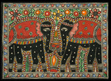 Madhubani Painting – Two Elephants