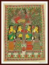 Madhubani Painting – Krishna Leela